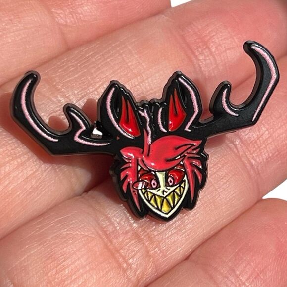 Hazbin Hotel Alastor Antlers Enamel Pin - Picture 6 of 6